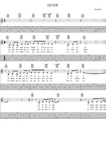 tablature guitare le sud, 3